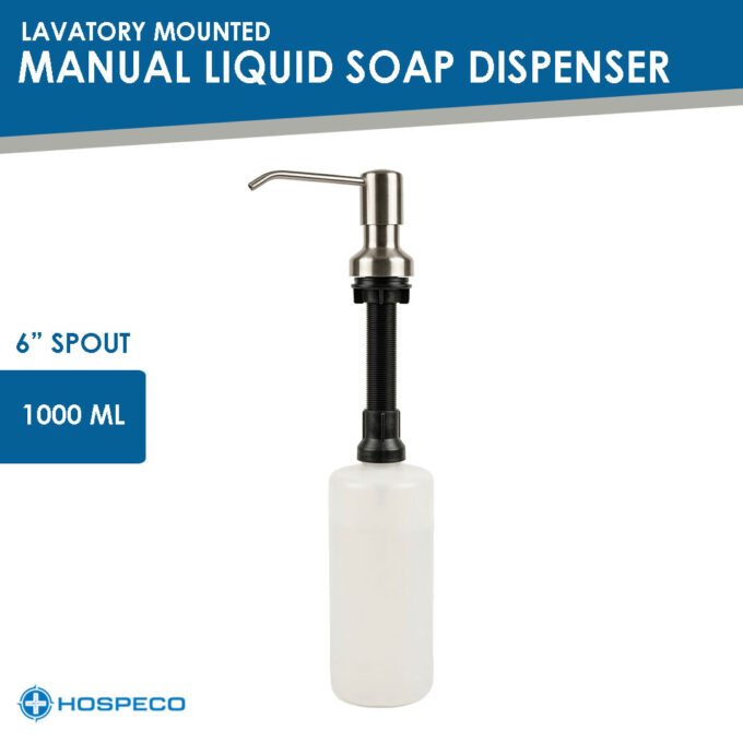 Lavatory Mounted Liquid Soap Dispenser 1000 ml, 6″ Spout