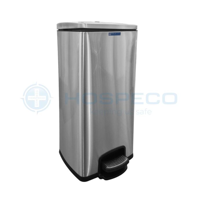 MaxBin 30L Stainless Steel Squared Step Bin