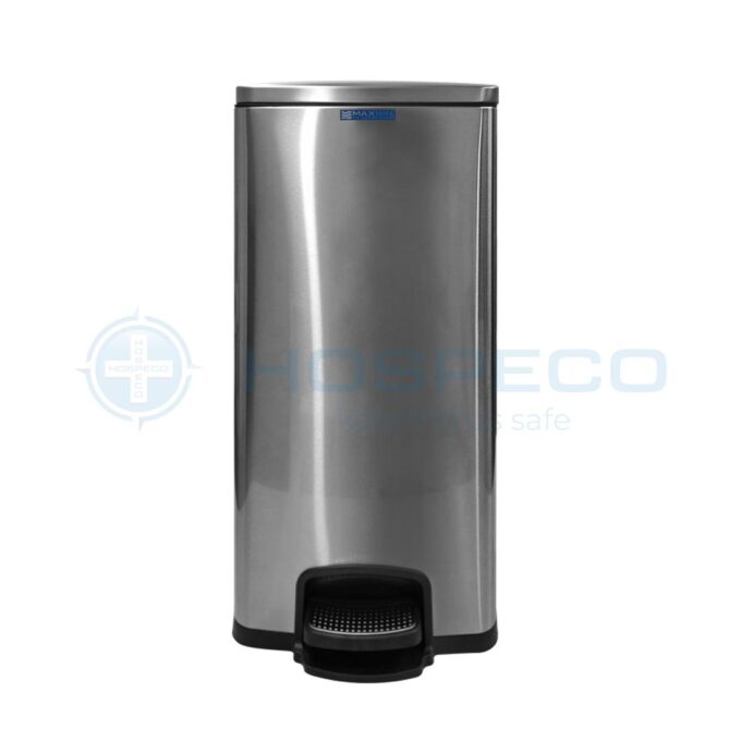 MaxBin 30L Stainless Steel Squared Step Bin