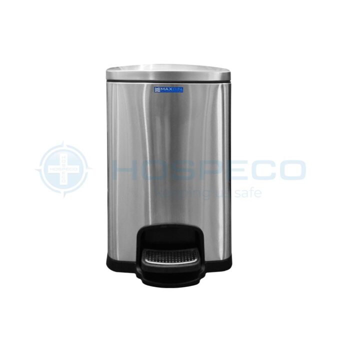MaxBin 8L Stainless Steel Squared Step Bin