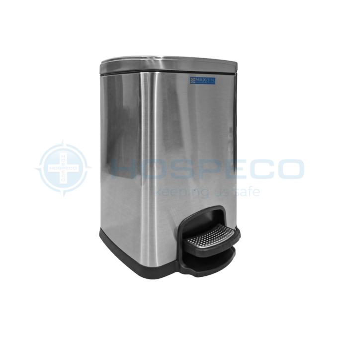 MaxBin 20L Stainless Steel Squared Step Bin