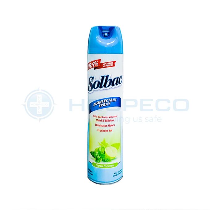 Solbac Citrus & Greens Disinfectant Spray 400 grams | HOSPECO